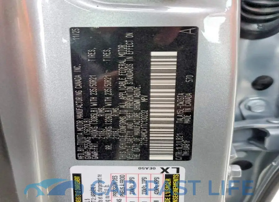 2T2BAMCA1TC130232# 13
