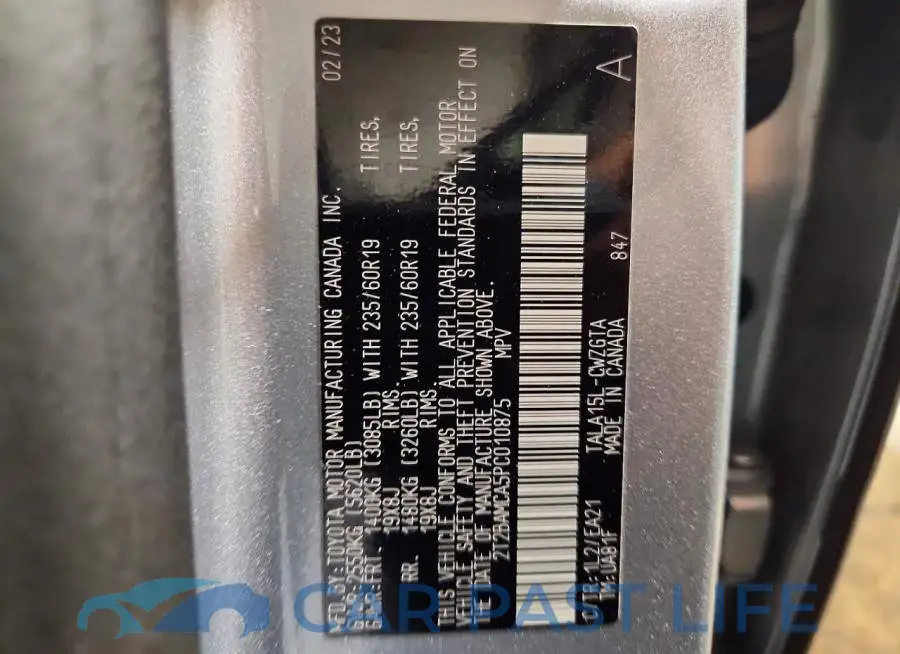 2T2BAMCA5PC010875# 14