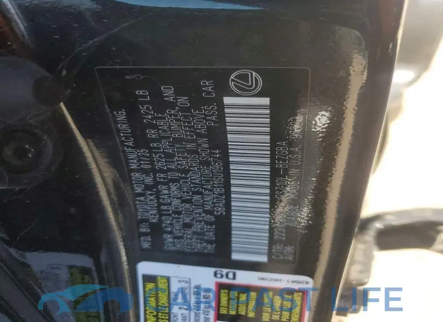 58ADZ1B11SU196744# 12