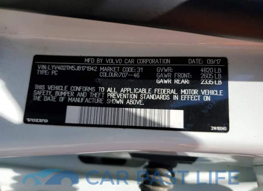 LYV402TM5JB171942# 12