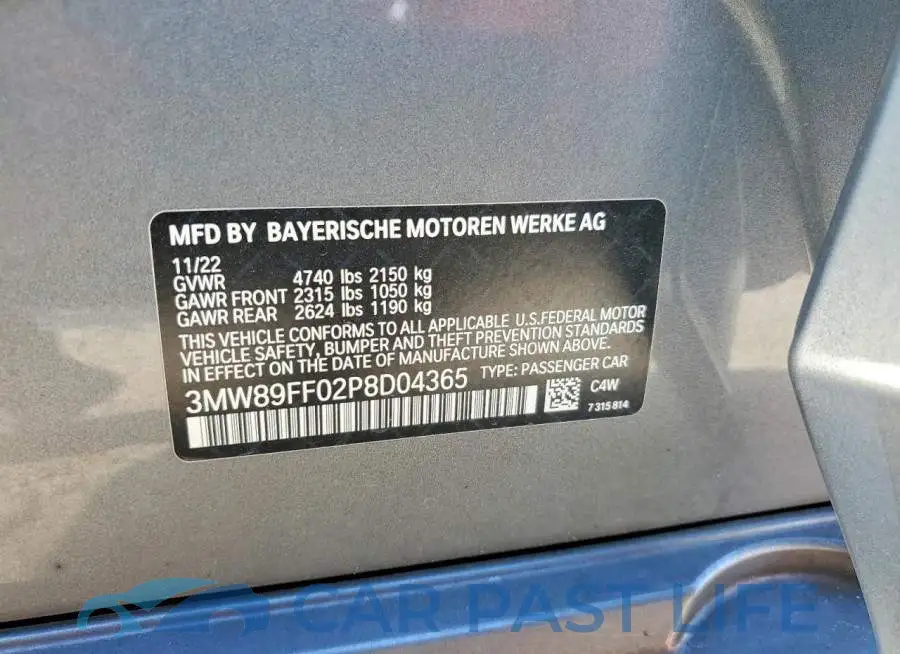 3MW89FF02P8D04365# 12