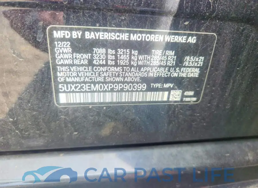 5UX23EM0XP9P90399# 13