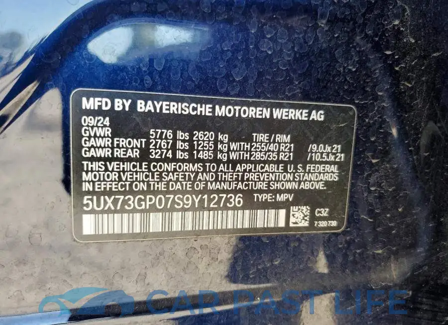 5UX73GP07S9Y12736# 13