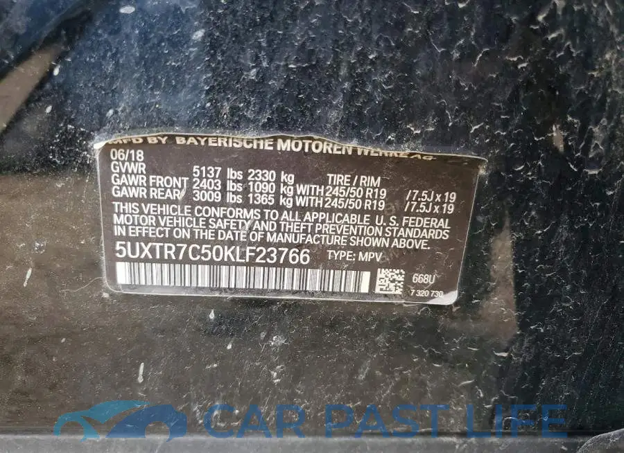 5UXTR7C50KLF23766# 13