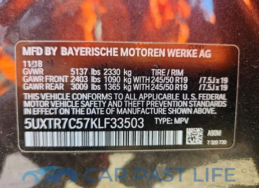 5UXTR7C57KLF33503# 14