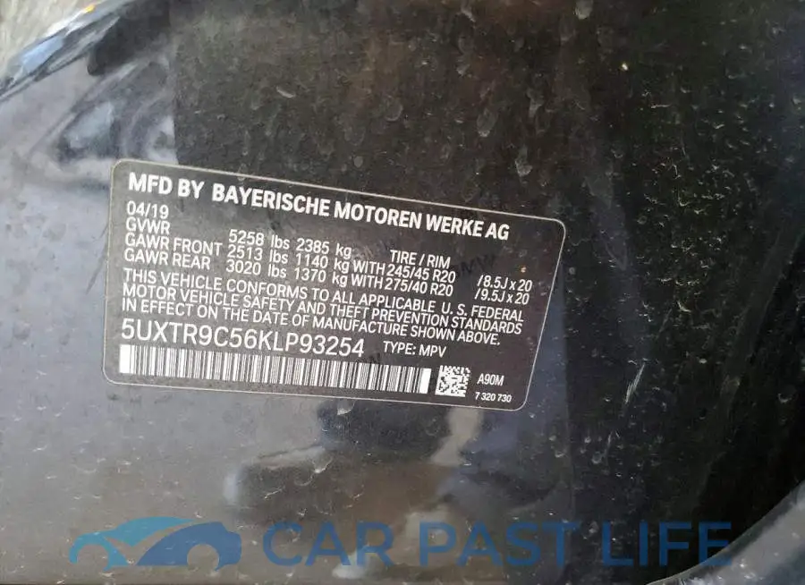 5UXTR9C56KLP93254# 14