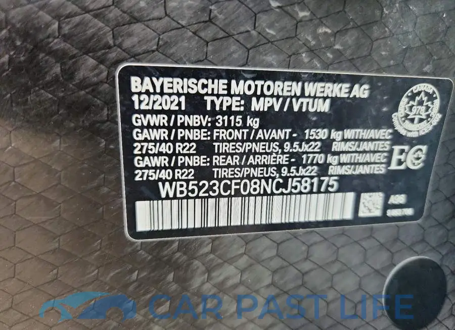 WB523CF08NCJ58175# 12
