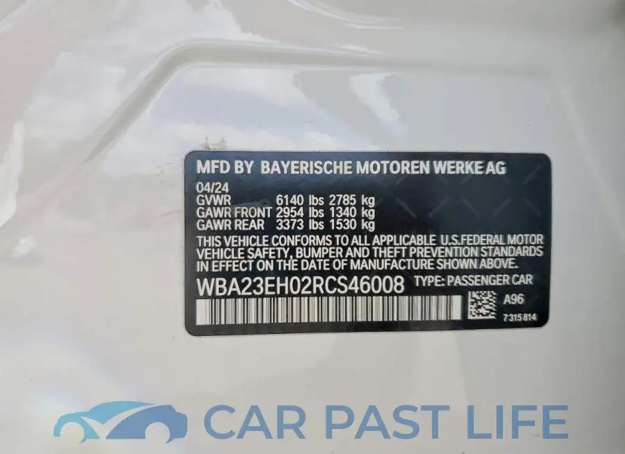 WBA23EH02RCS46008# 12
