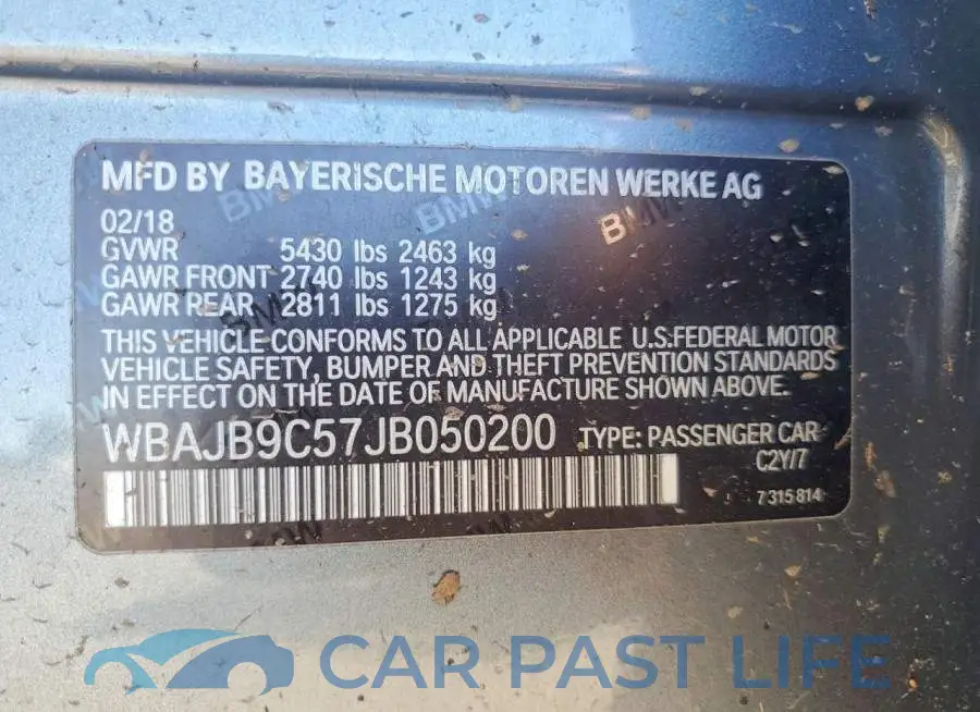 WBAJB9C57JB050200# 12