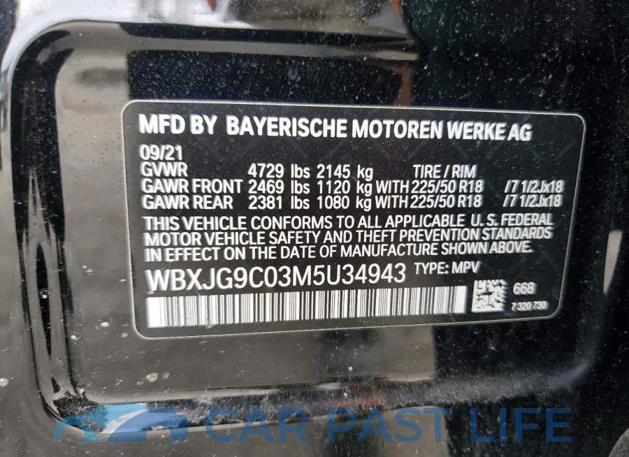 WBXJG9C03M5U34943# 13