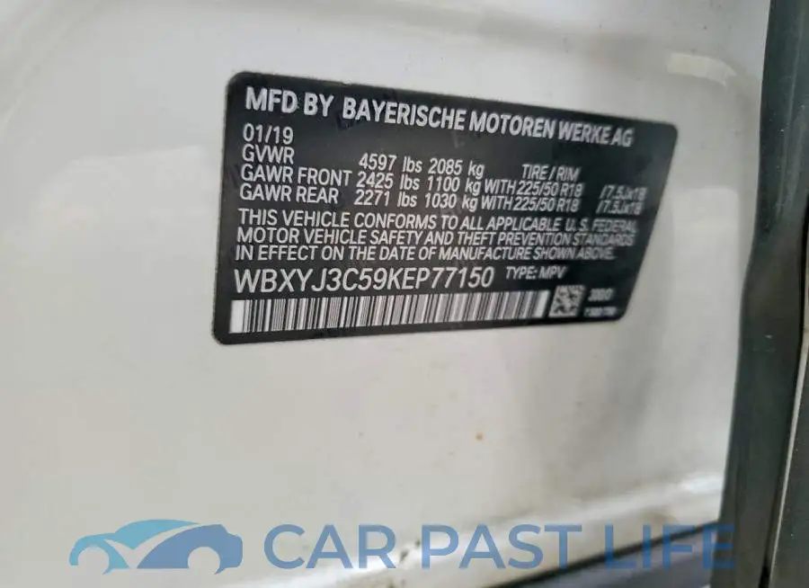 WBXYJ3C59KEP77150# 13