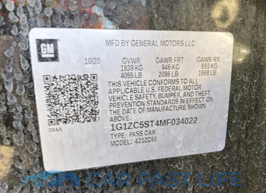 1G1ZC5ST4MF034022# 12
