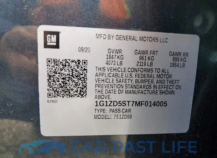 1G1ZD5ST7MF014005# 12