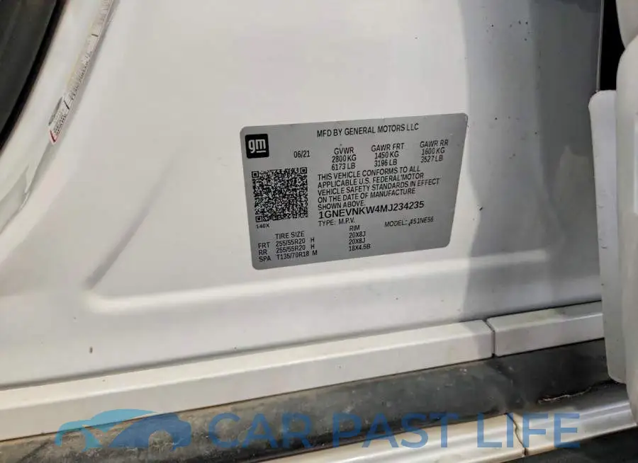 1GNEVNKW4MJ234235# 13