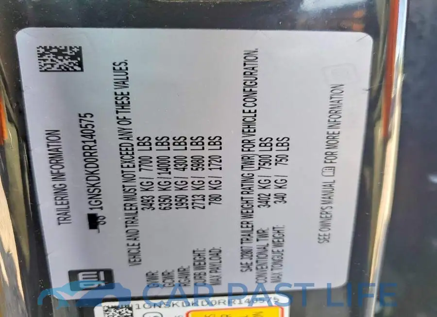 1GNSKDKD0RR140575# 13