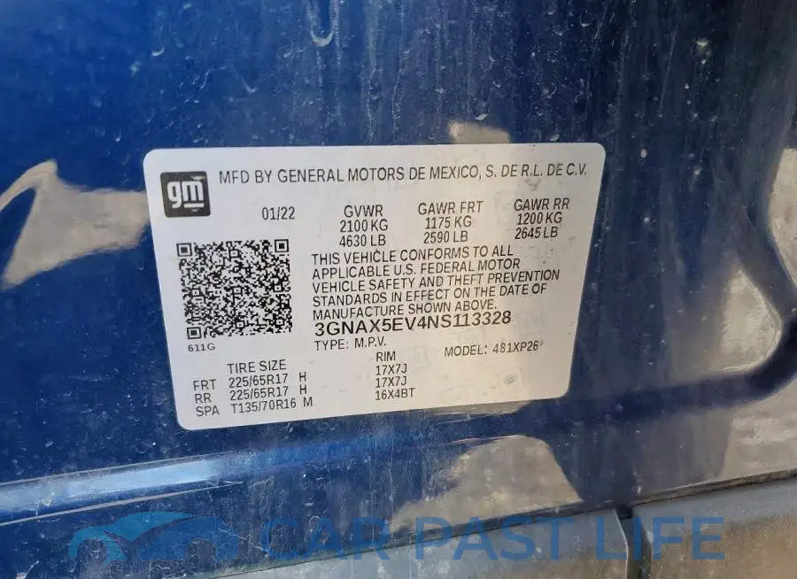 3GNAX5EV4NS113328# 13