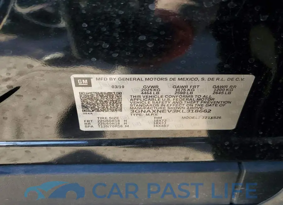 3GNAXNEV3KL318662# 13