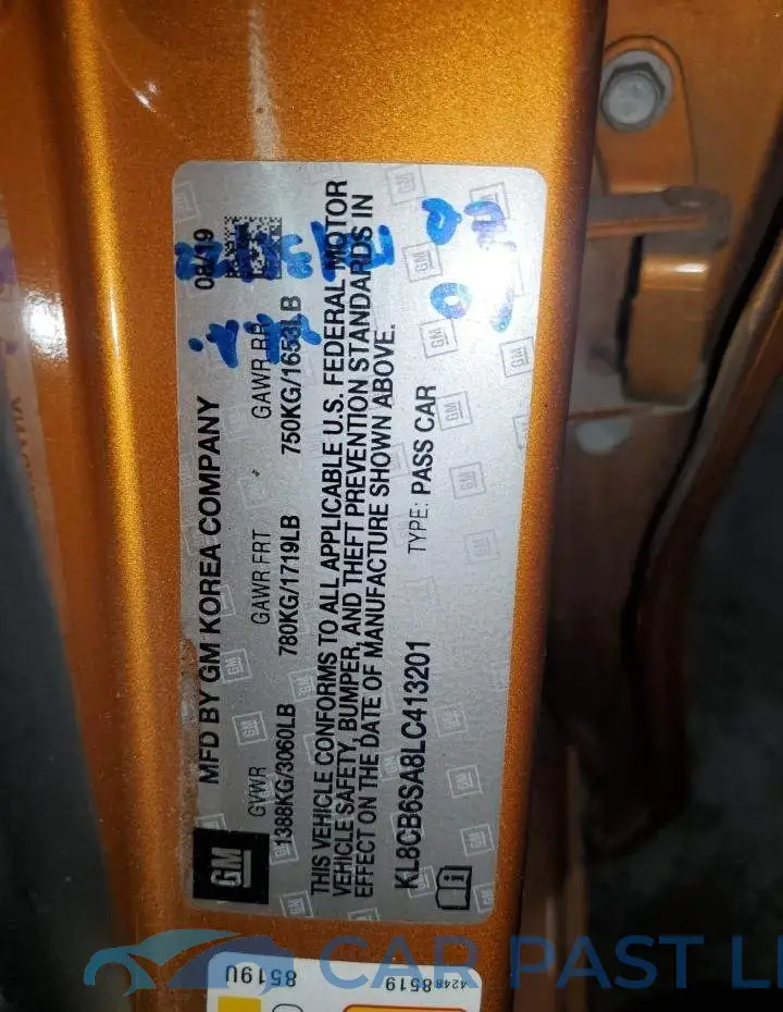 KL8CB6SA8LC413201# 12