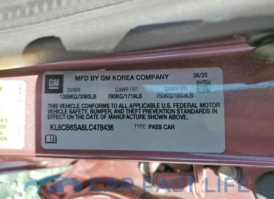 KL8CB6SA8LC478436# 12