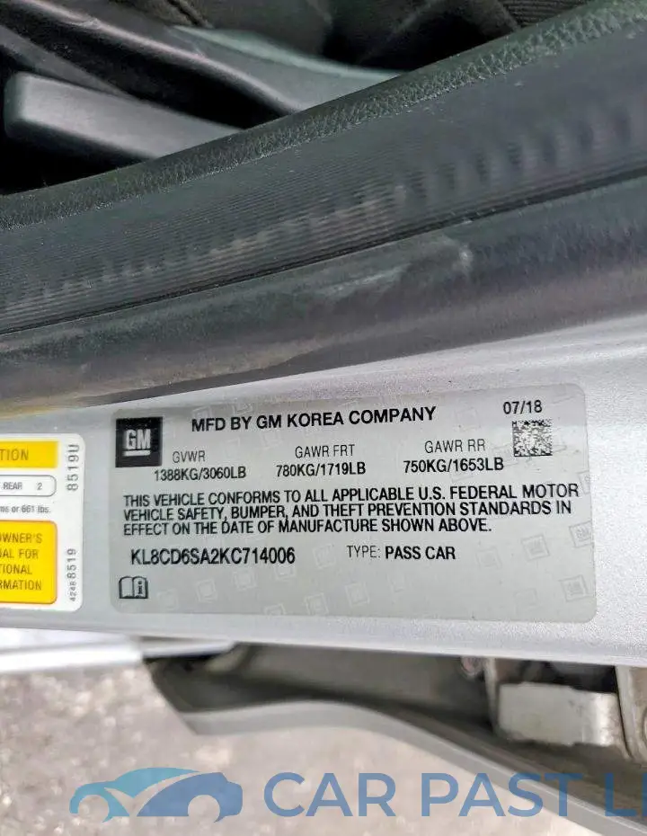 KL8CD6SA2KC714006# 12