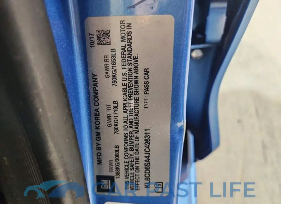 KL8CD6SA4JC426311# 12