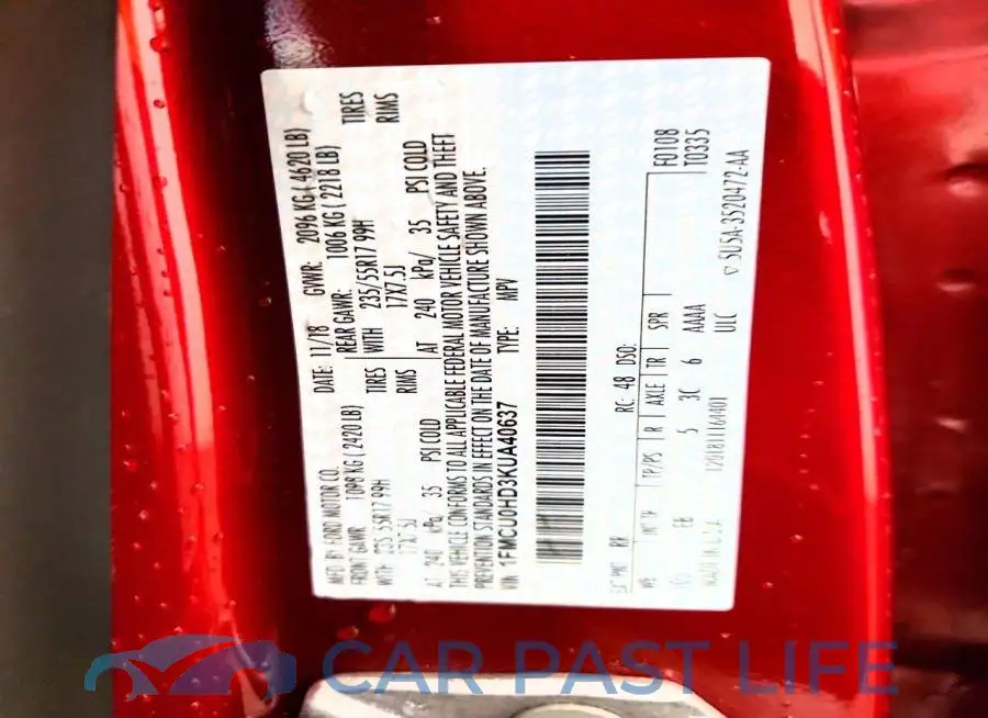 1FMCU0HD3KUA40637# 13