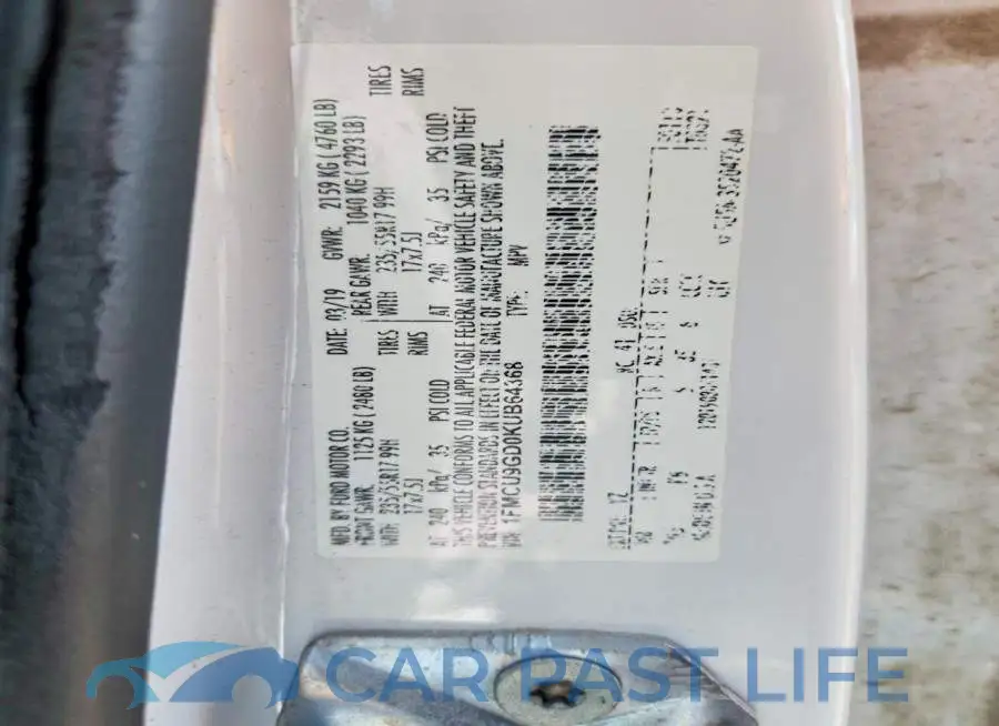 1FMCU9GD0KUB64368# 13