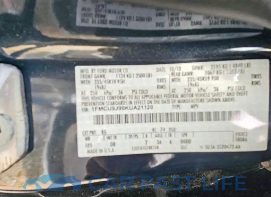 1FMCU9J90KUA21120# 11