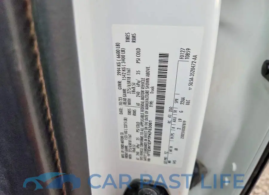 1FTEW1EP7PKF63061# 13