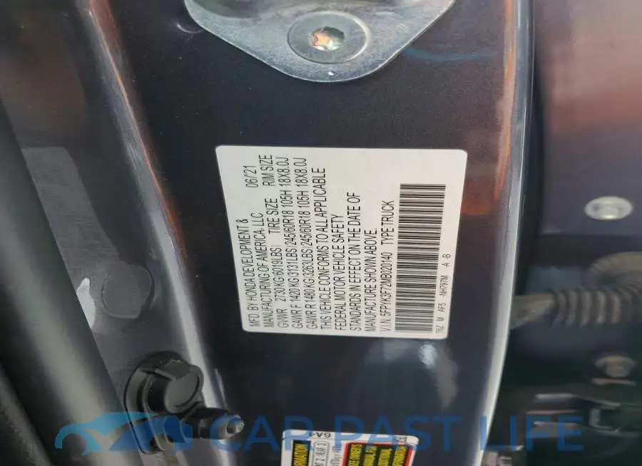 5FPYK3F72MB020140# 12