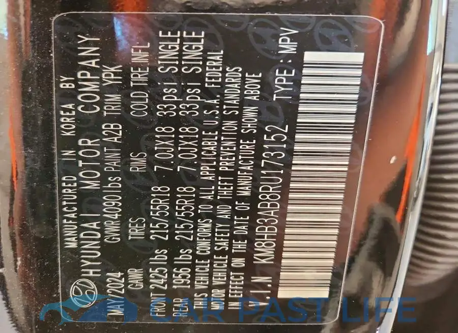 KM8HB3AB8RU173152# 13