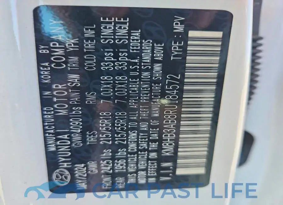 KM8HB3AB8RU184572# 13