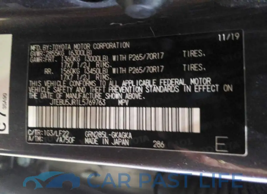 JTEBU5JR1L5769763# 13