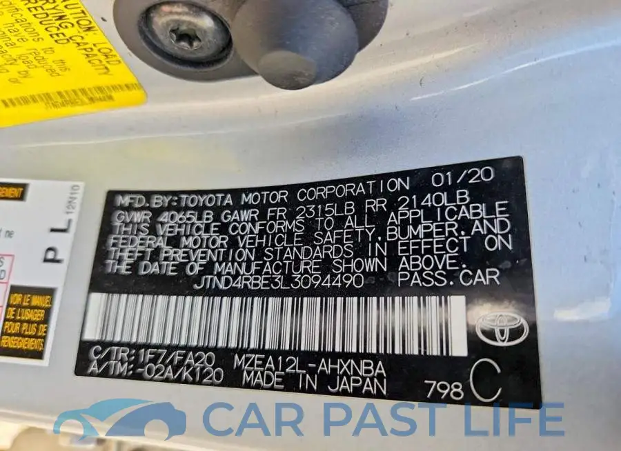 JTND4RBE3L3094490# 14