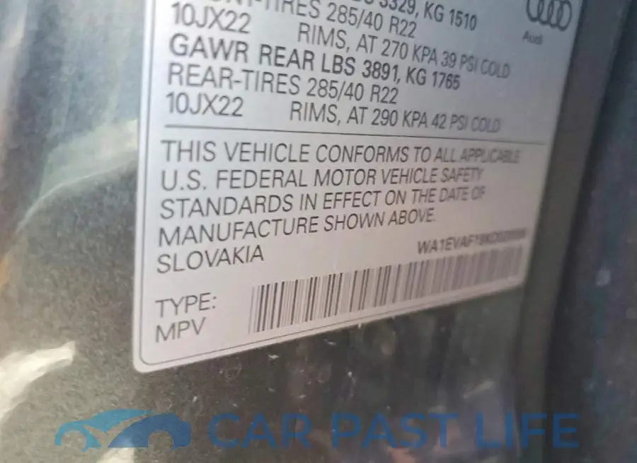 WA1EVAF19KD020086# 14