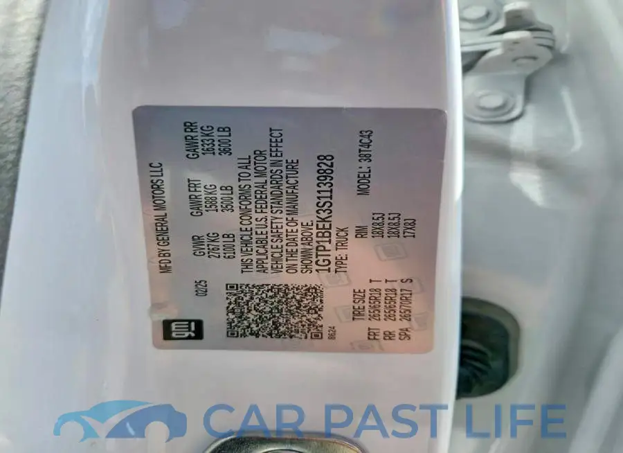 1GTP1BEK3S1139828# 13