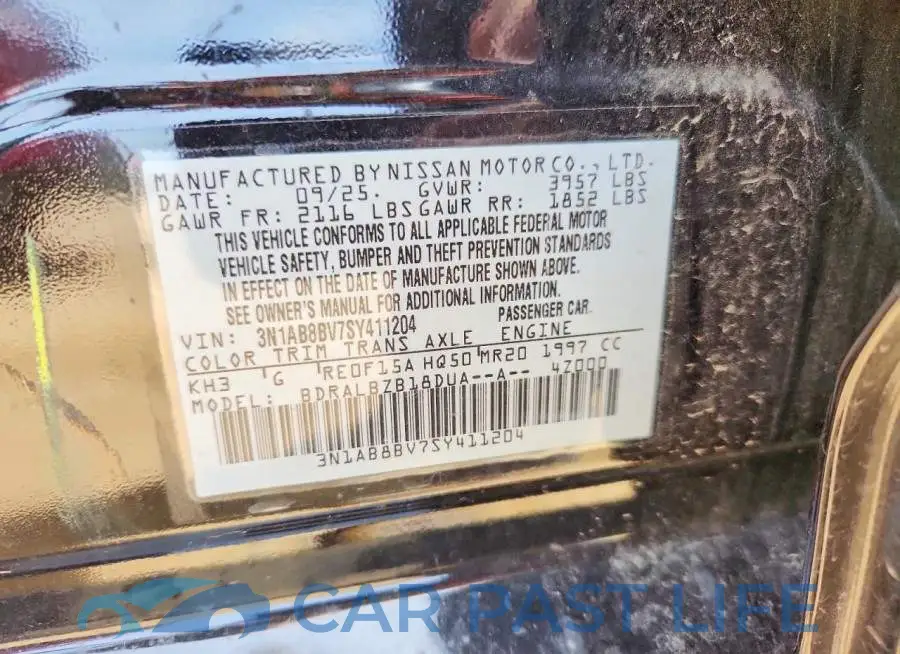 3N1AB8BV7SY411204# 12