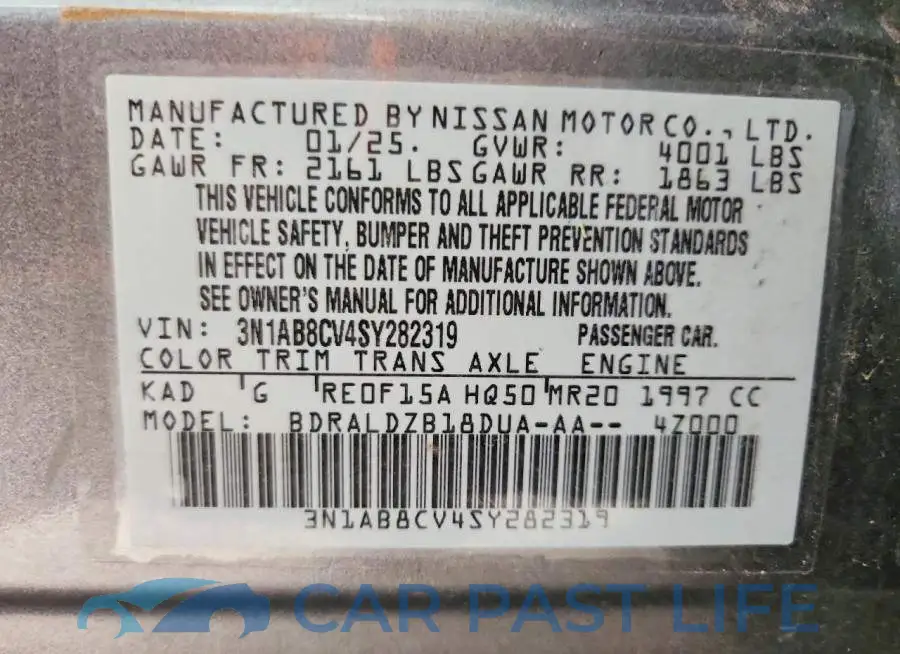 3N1AB8CV4SY282319# 12