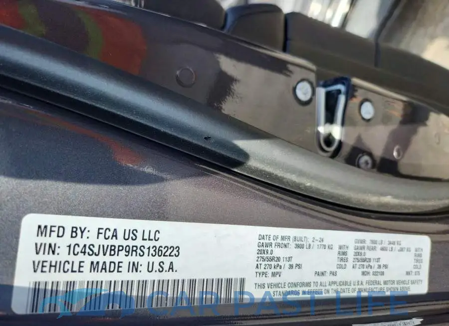 1C4SJVBP9RS136223# 13