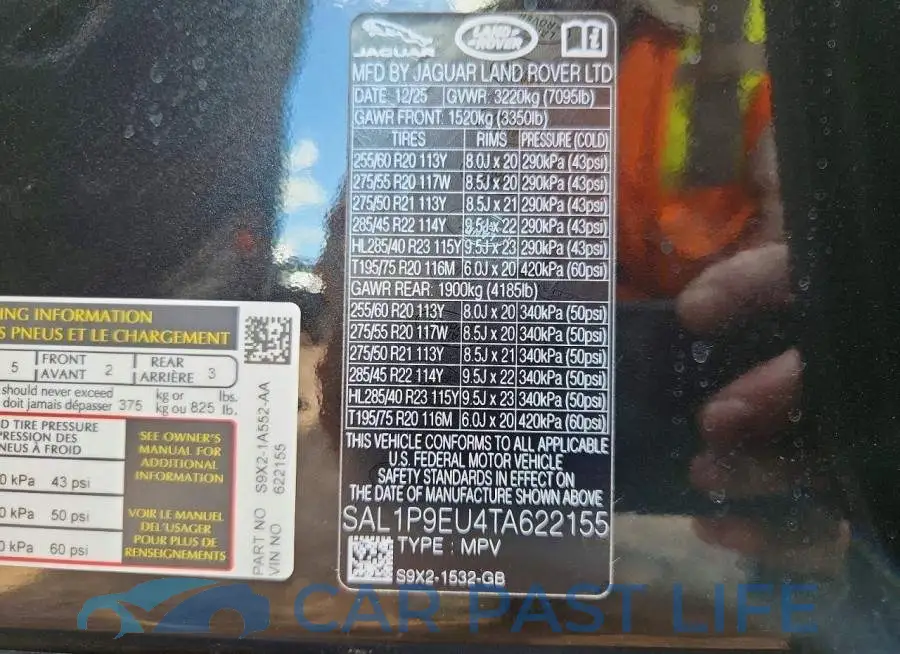 SAL1P9EU4TA622155# 13