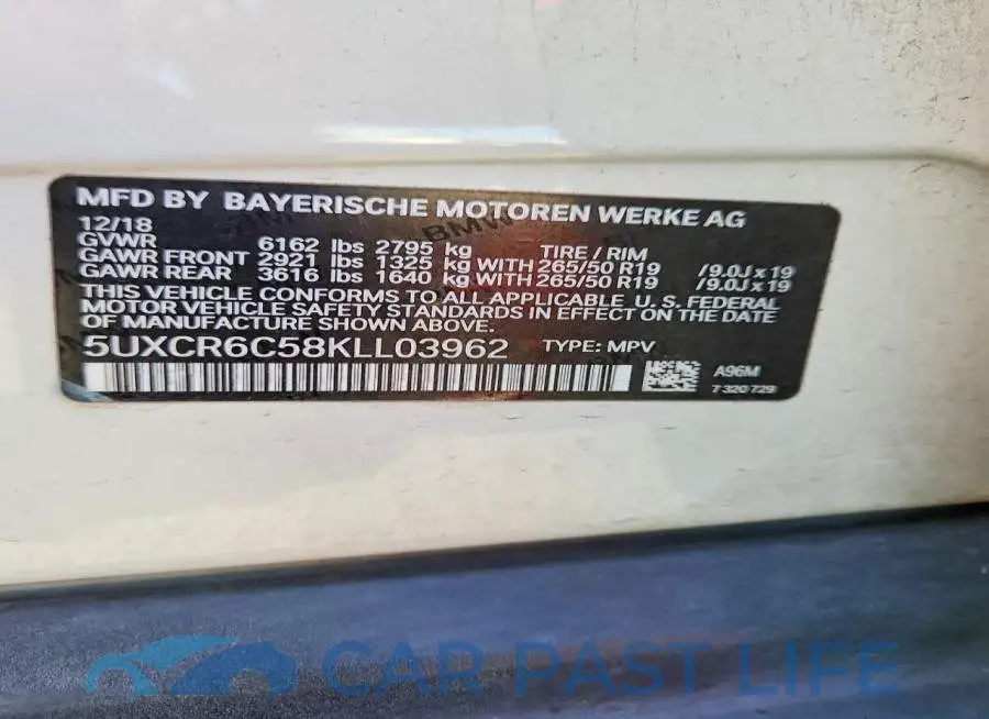 5UXCR6C58KLL03962# 13
