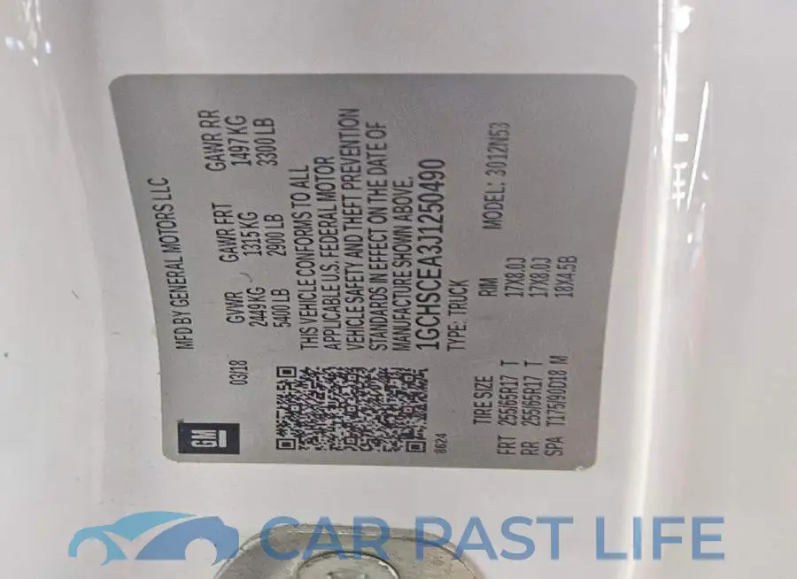 1GCHSCEA3J1250490# 12