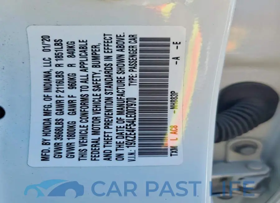 19XZE4F54LE007970# 12