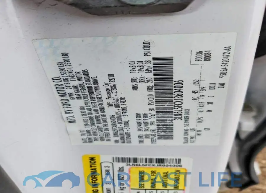 3LN6L5FCXJR604006# 12