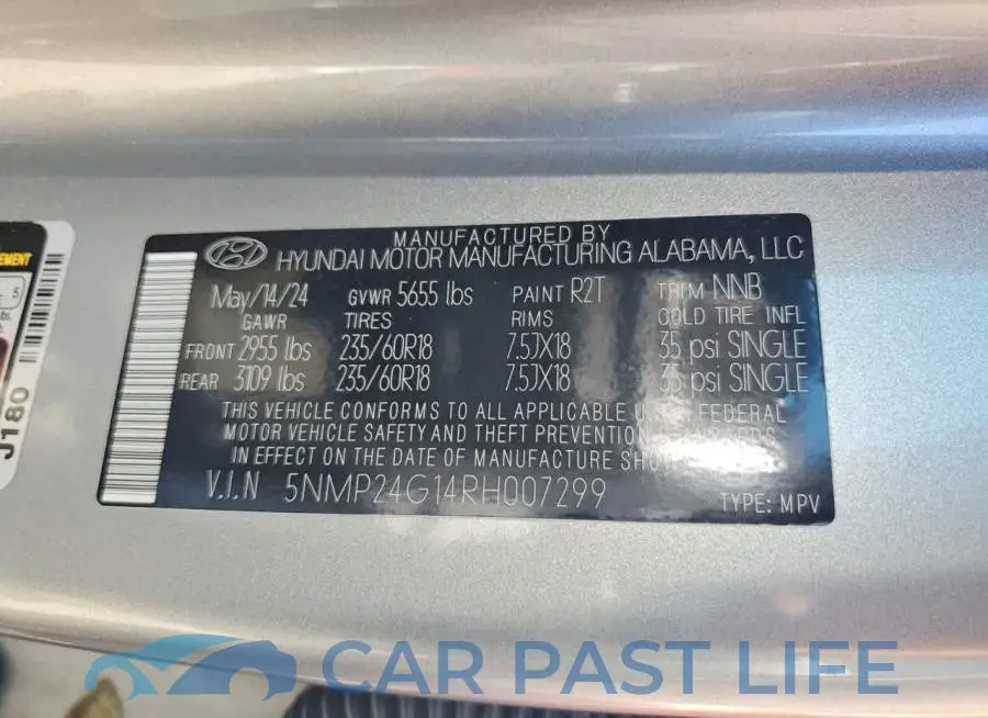 5NMP24G14RH007299# 13