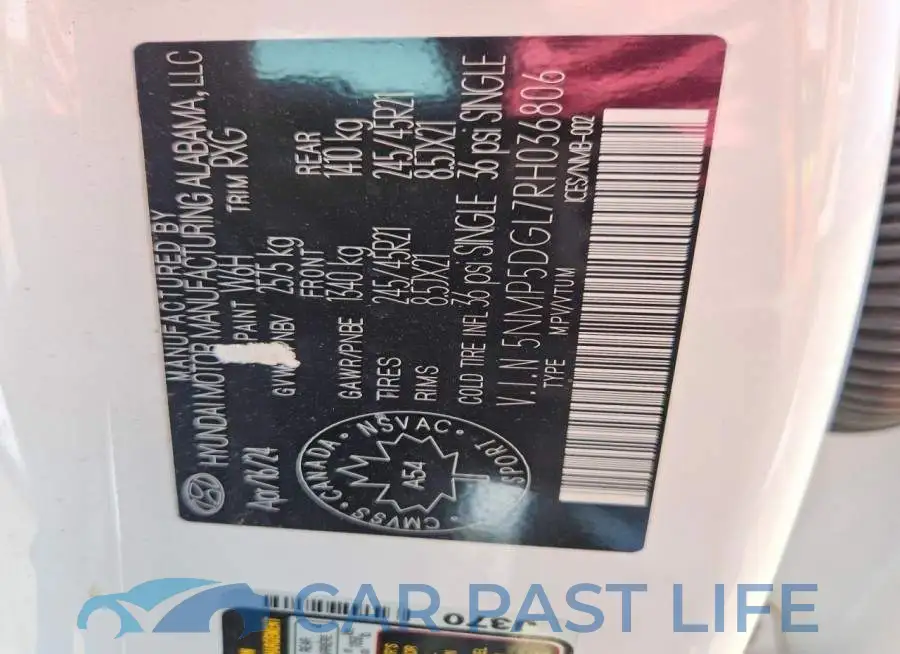 5NMP5DGL7RH036806# 14