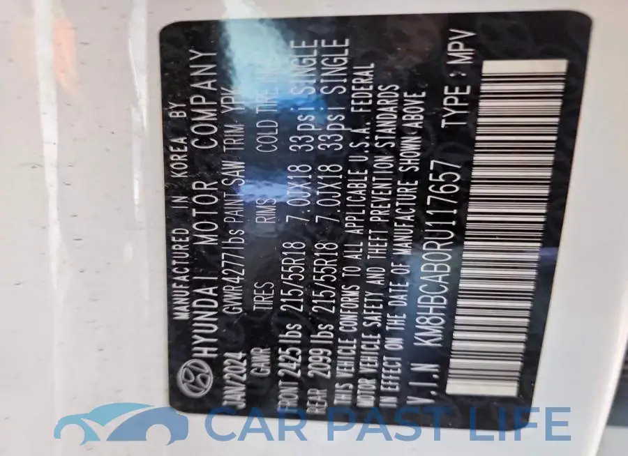 KM8HBCAB0RU117657# 12