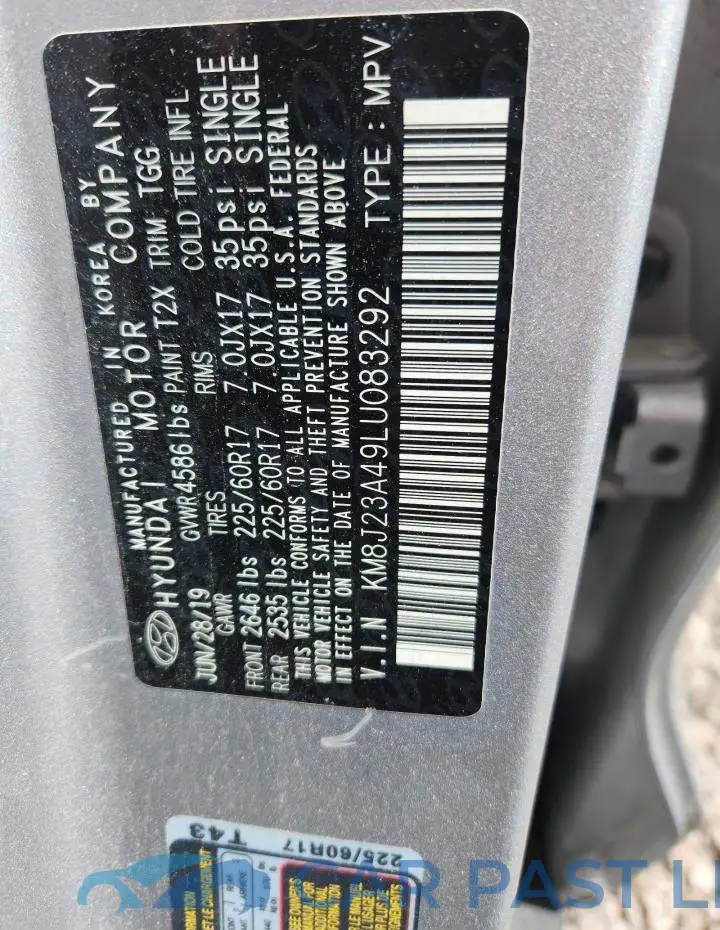 KM8J23A49LU083292# 13