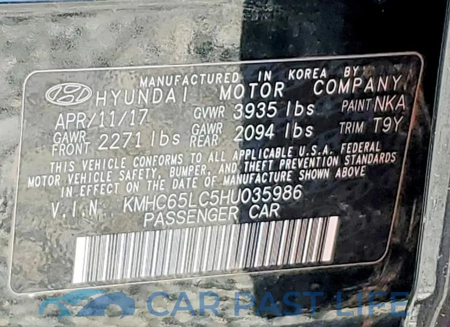 KMHC65LC5HU035986# 12