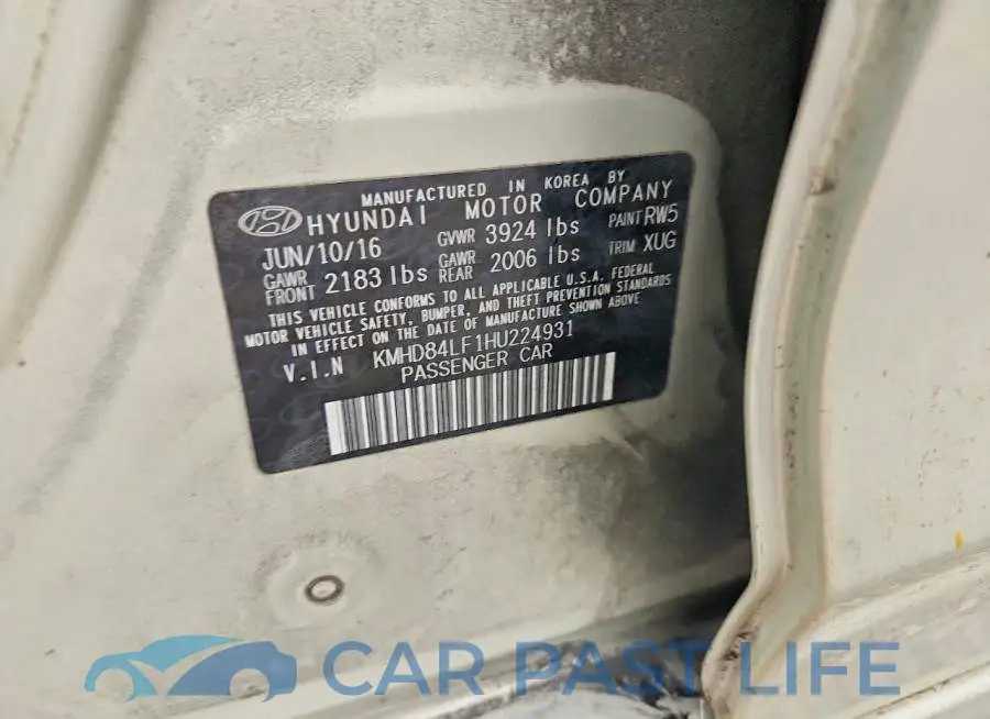 KMHD84LF1HU224931# 12